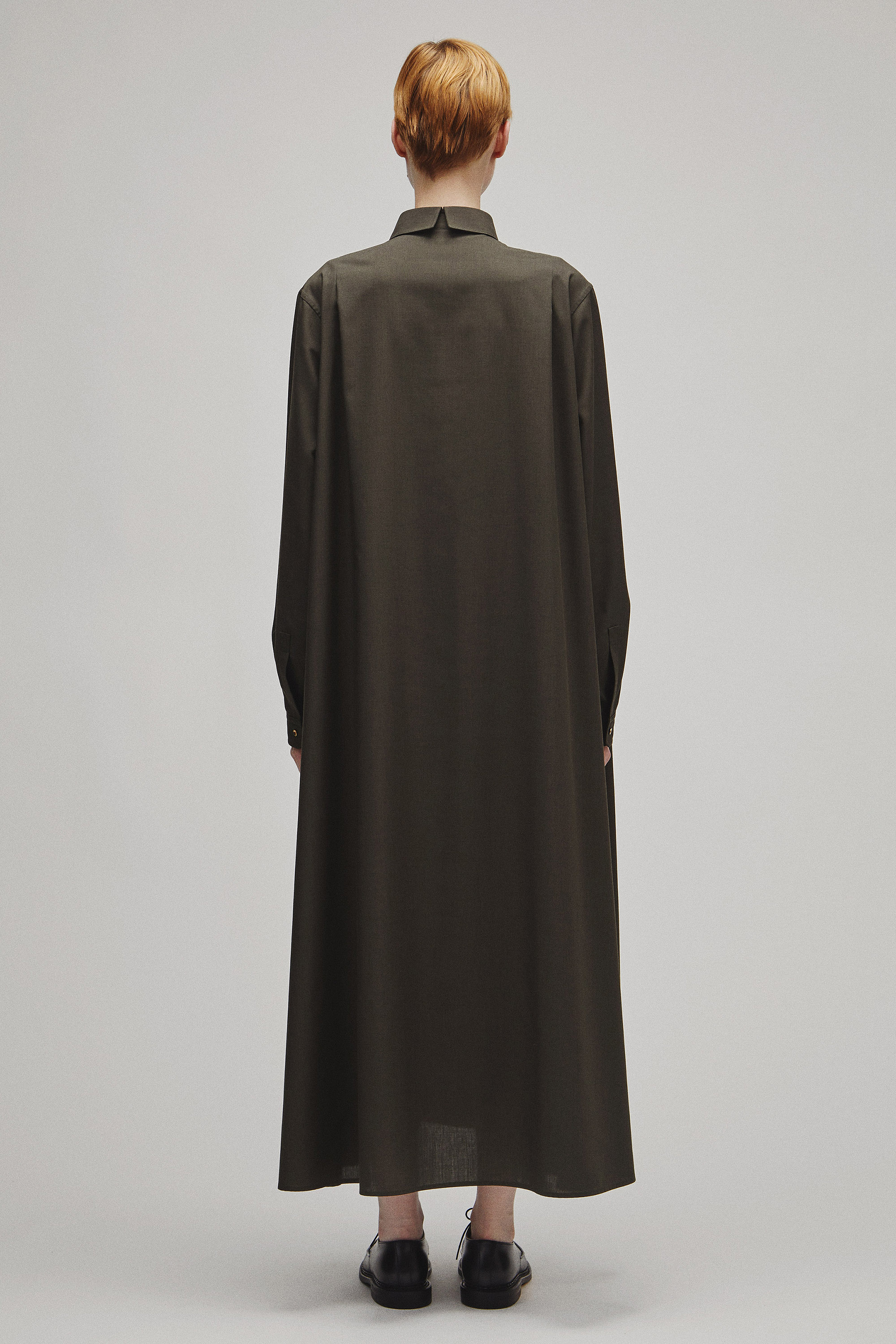 RERACS REGULAR COLLAR A-LINE DRESS