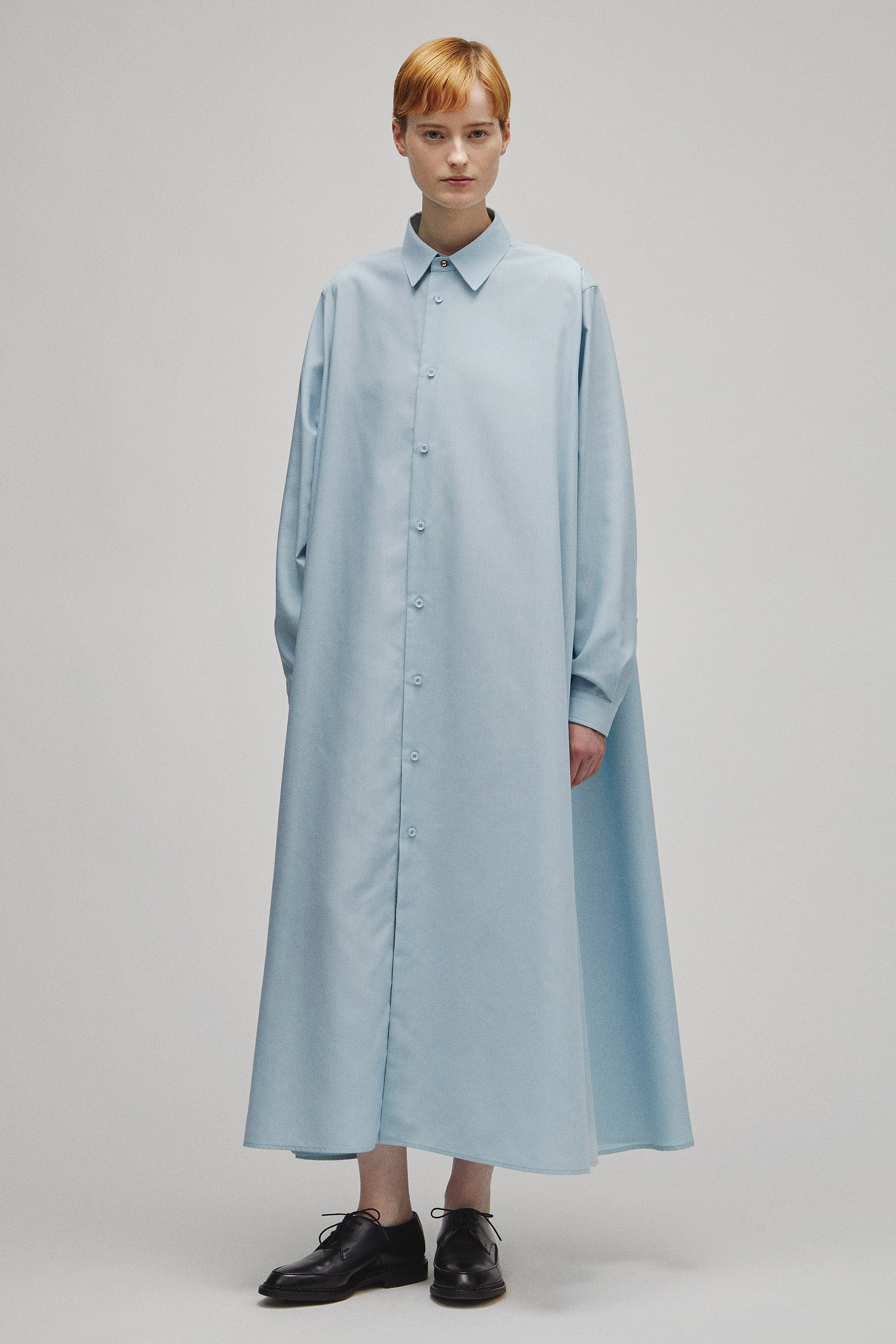 RERACS REGULAR COLLAR A-LINE DRESS
