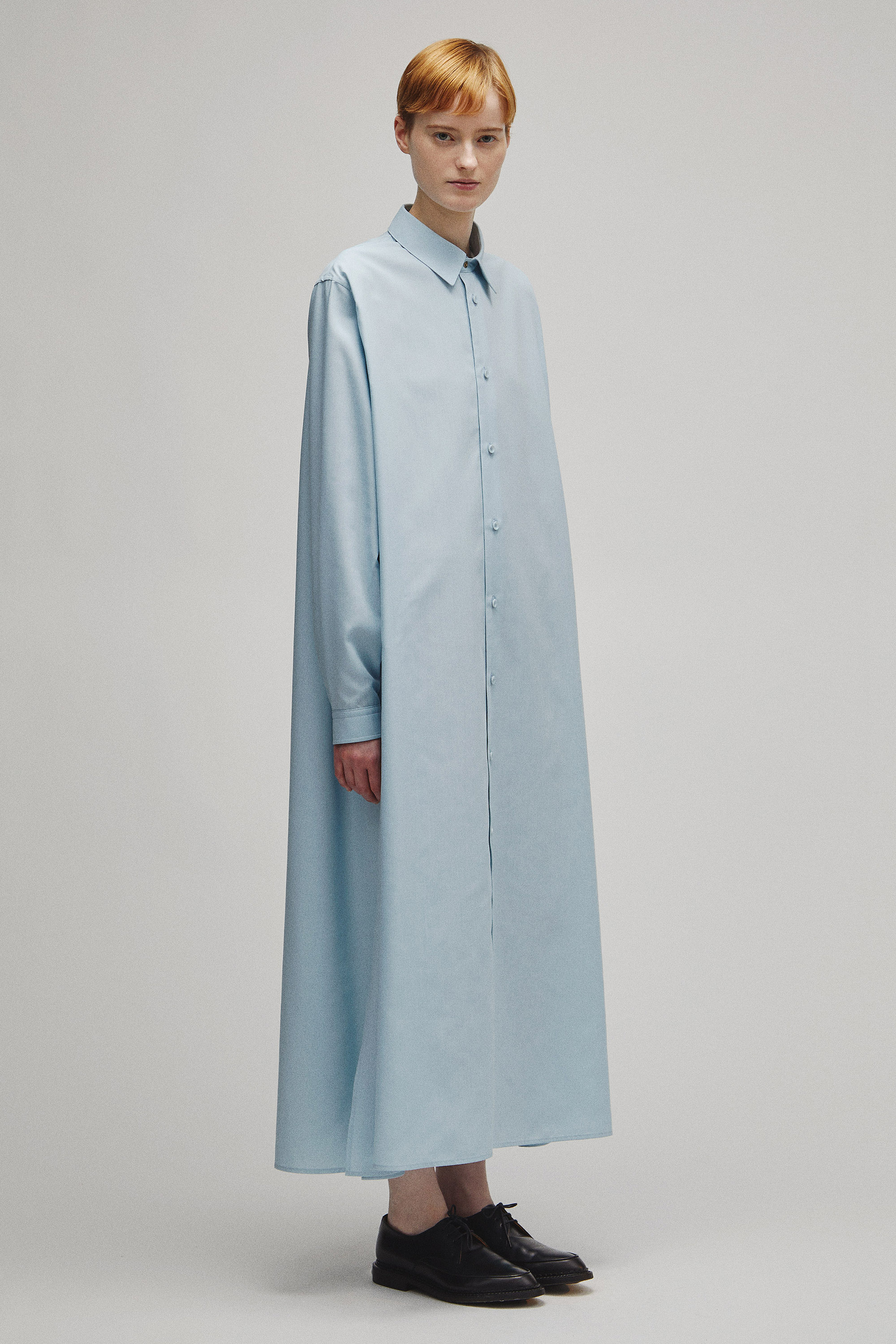 RERACS REGULAR COLLAR A-LINE DRESS