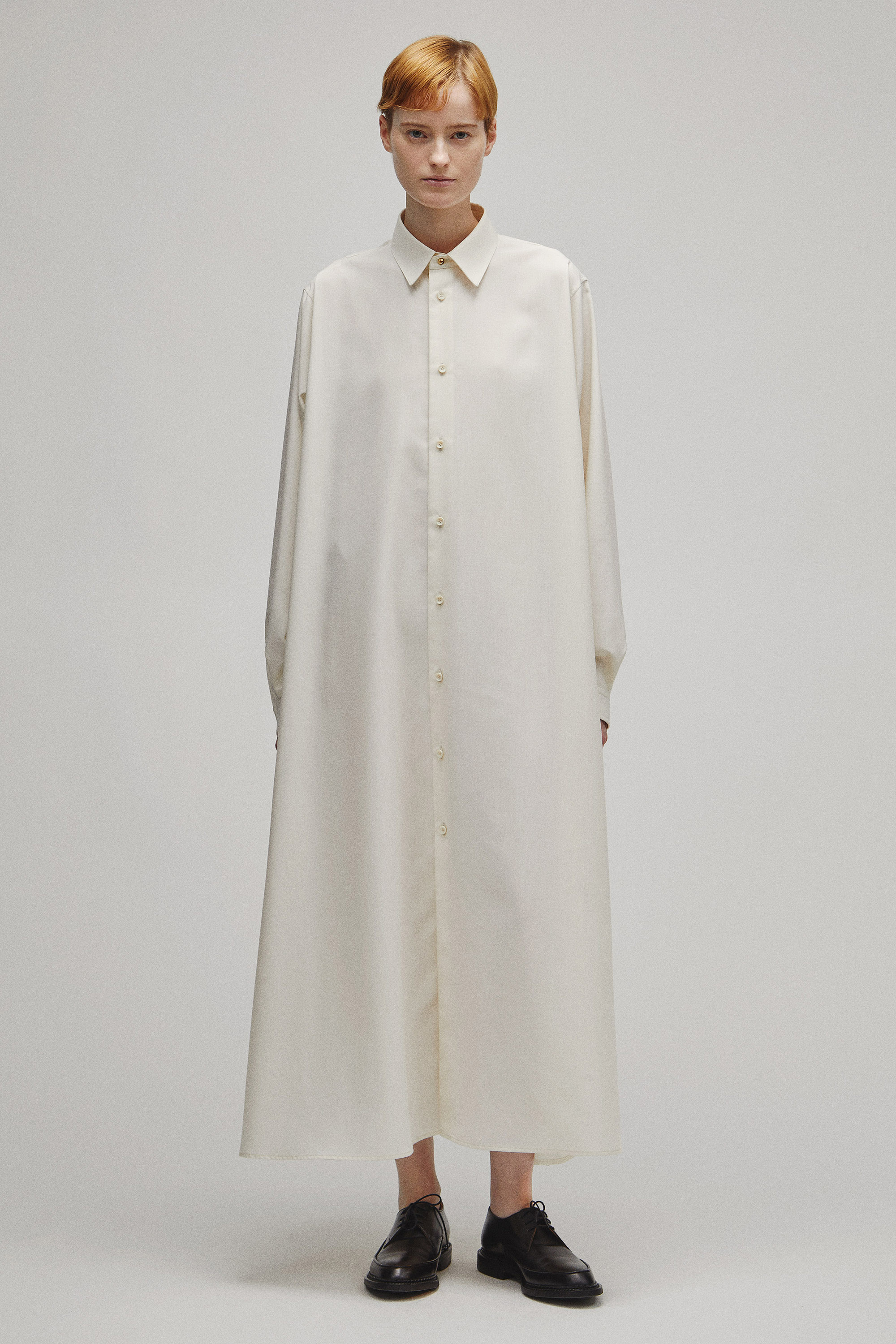 RERACS REGULAR COLLAR A-LINE DRESS