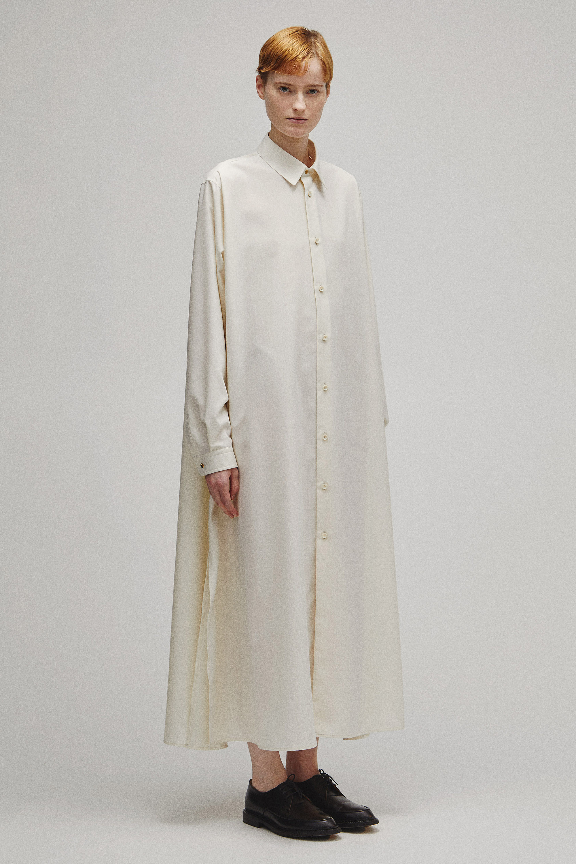 RERACS REGULAR COLLAR A-LINE DRESS