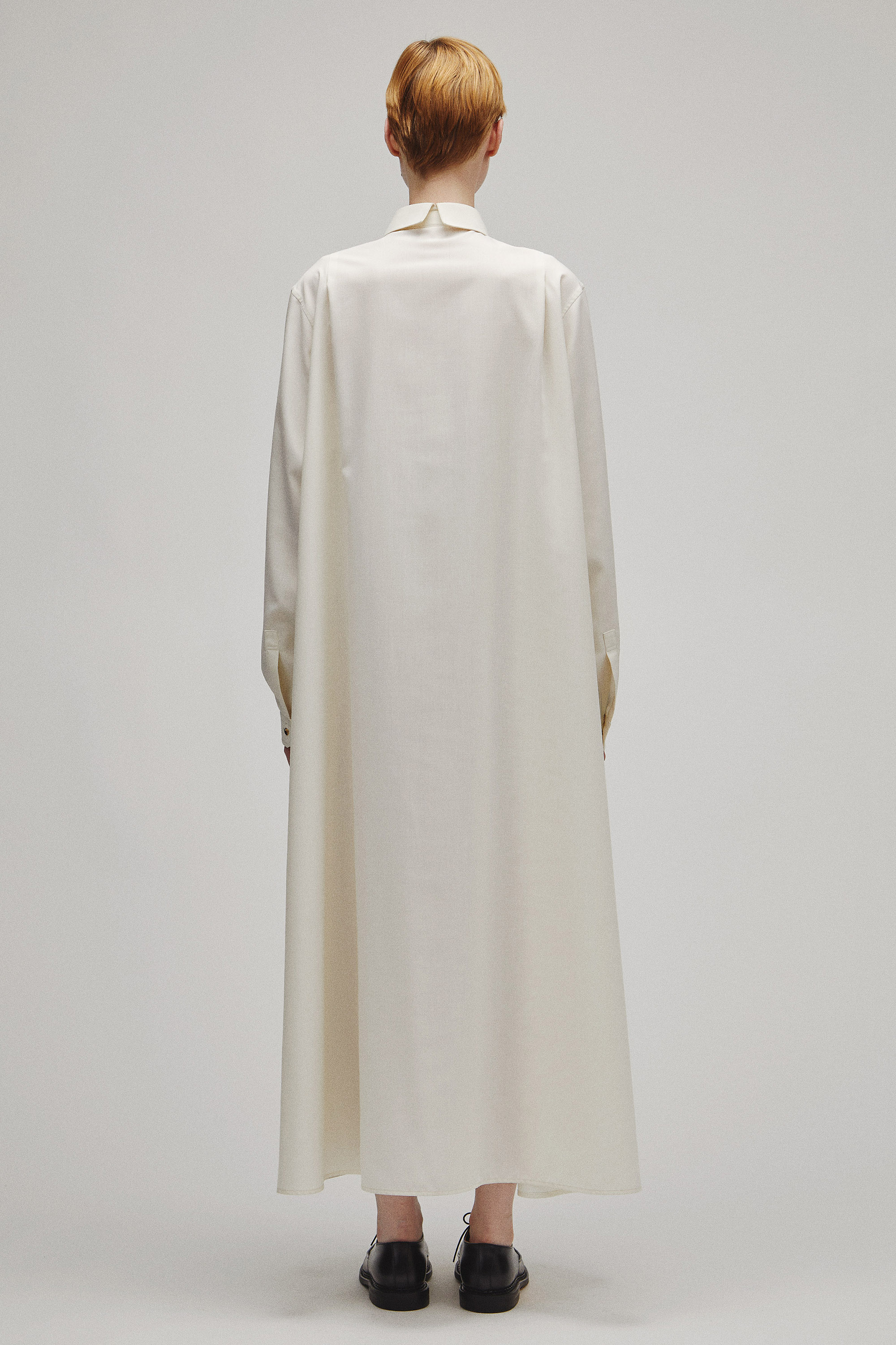 RERACS REGULAR COLLAR A-LINE DRESS