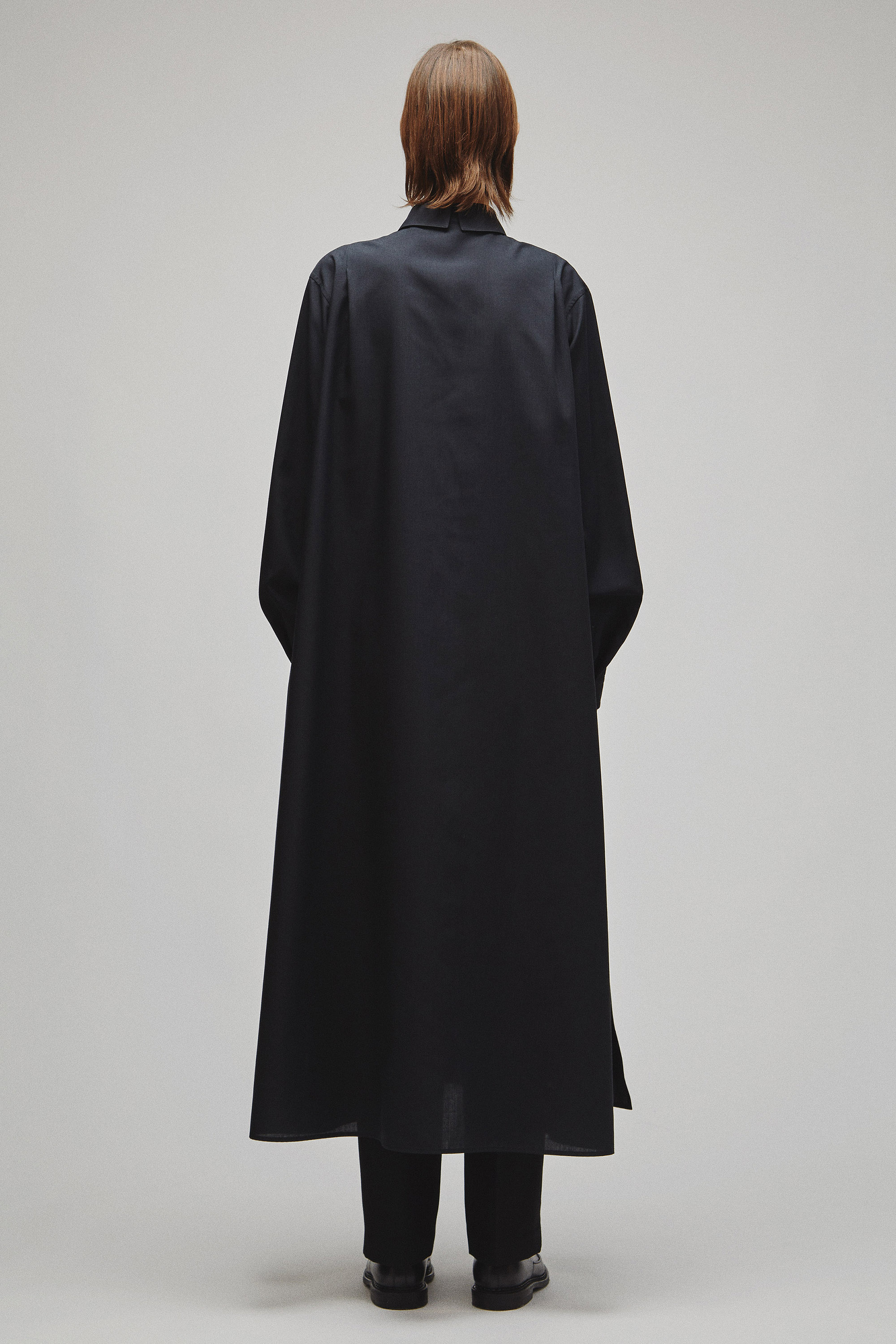 RERACS REGULAR COLLAR A-LINE DRESS