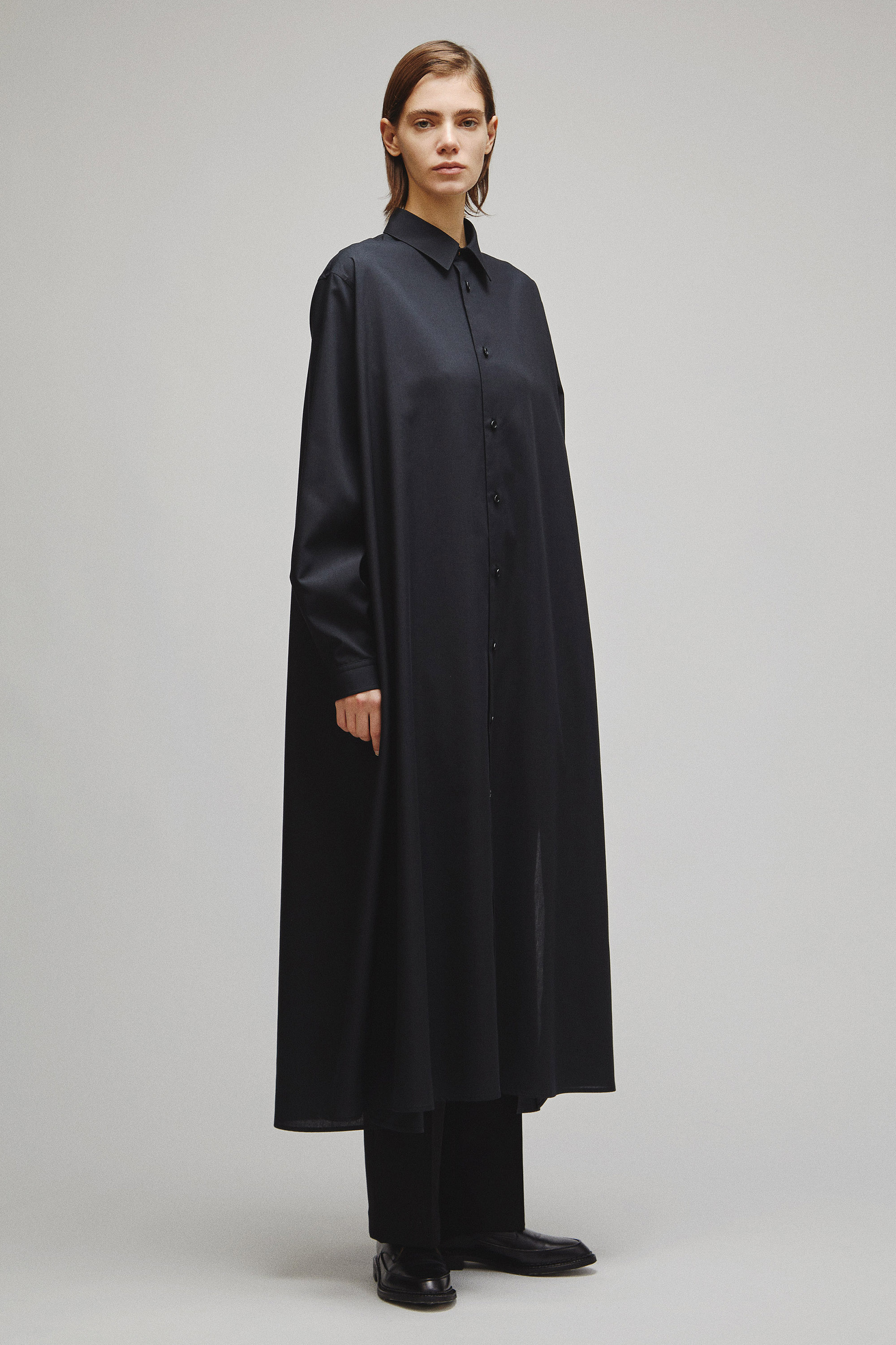 RERACS REGULAR COLLAR A-LINE DRESS