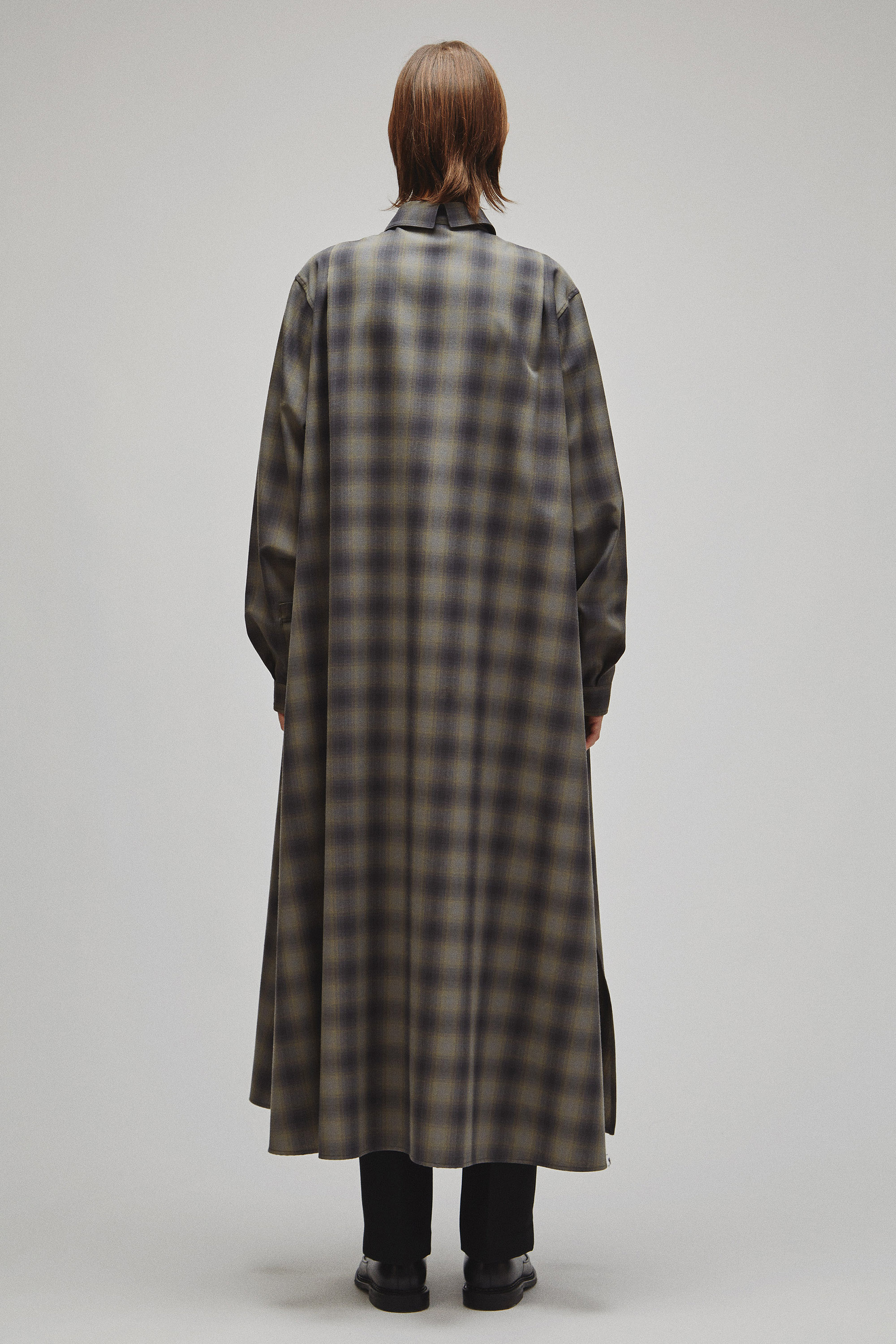 RERACS REGULAR COLLAR A-LINE DRESS