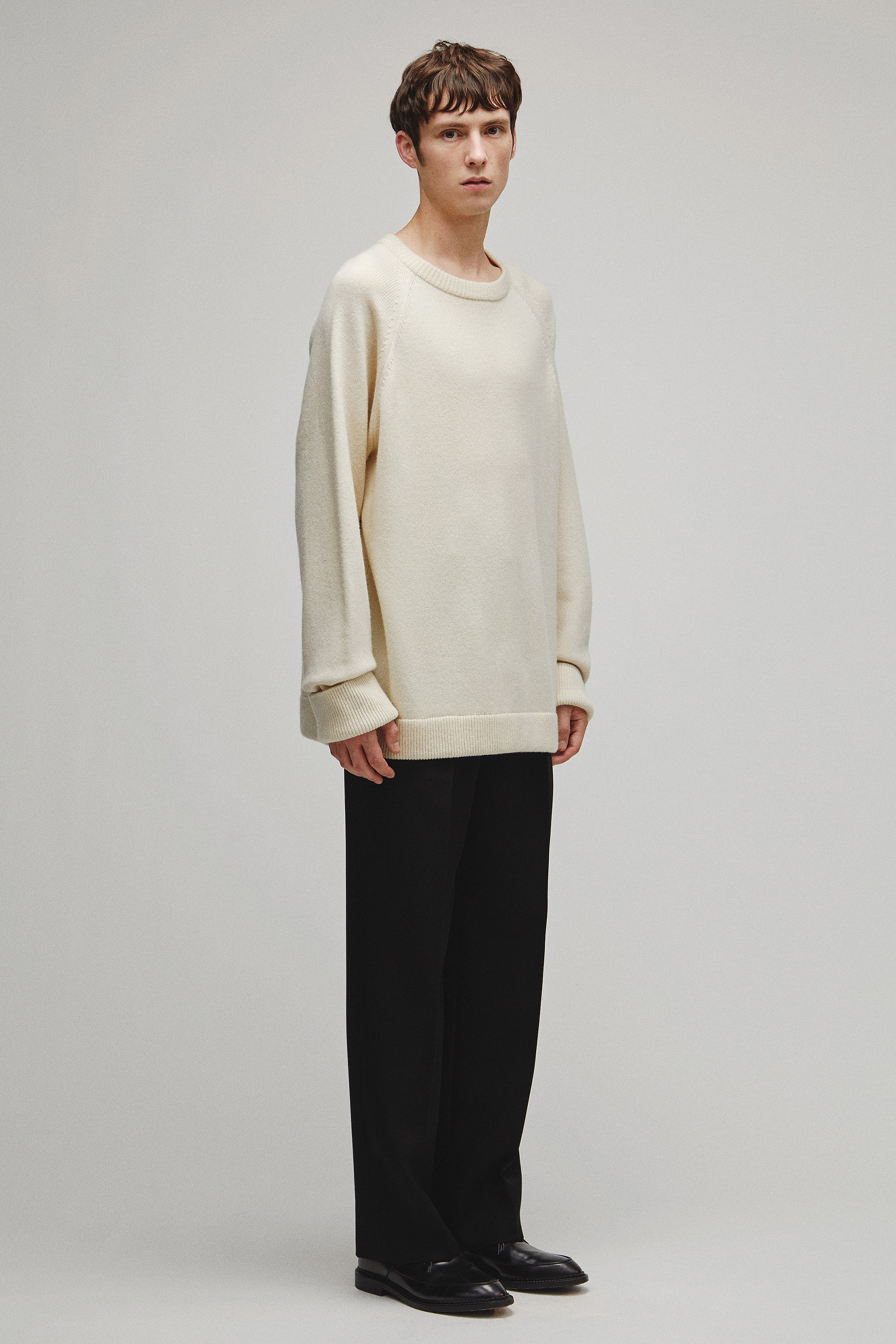 RERACS RAGLAN CREW NECK PULLOVER KNIT