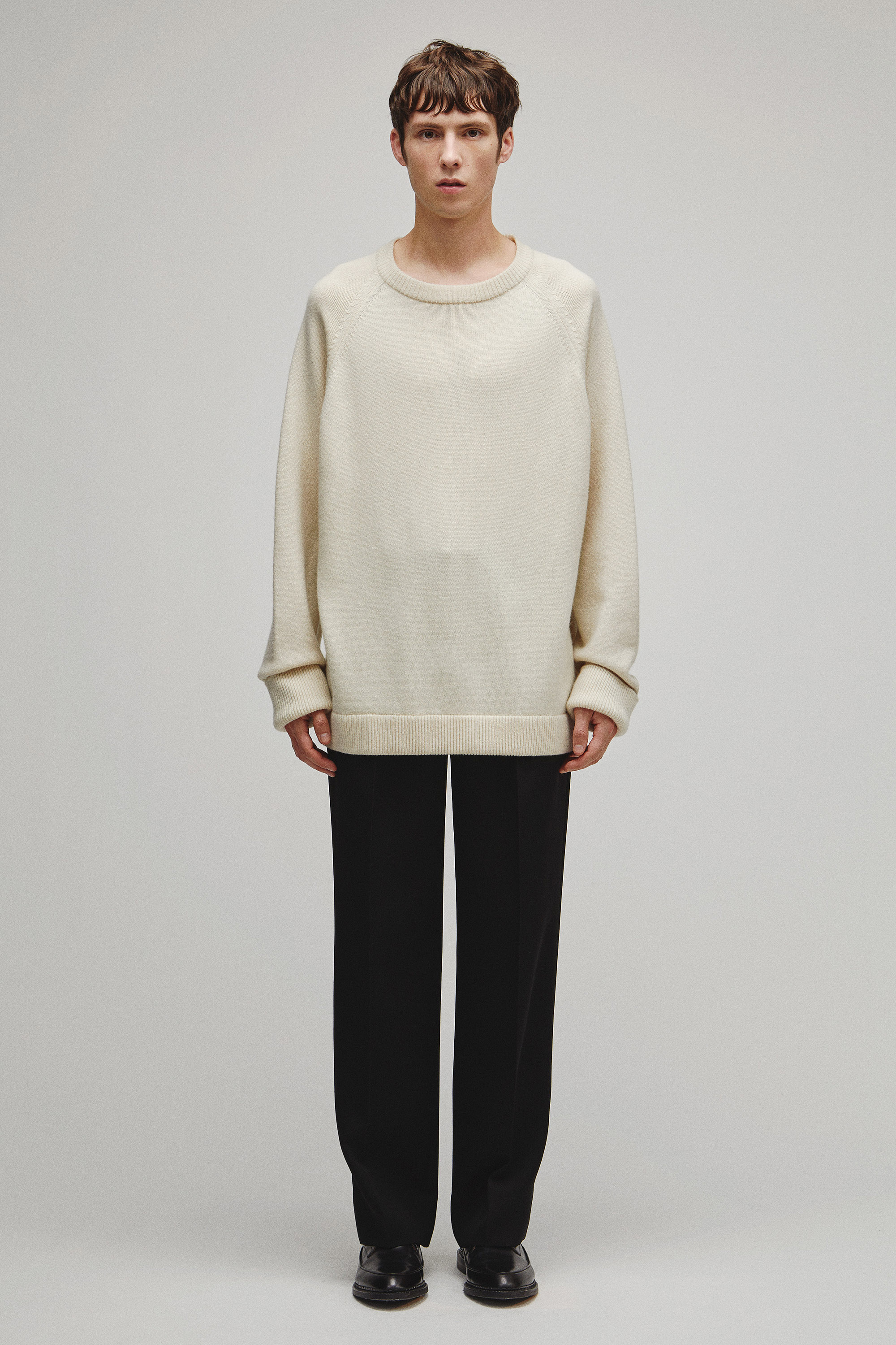 RERACS RAGLAN CREW NECK PULLOVER KNIT