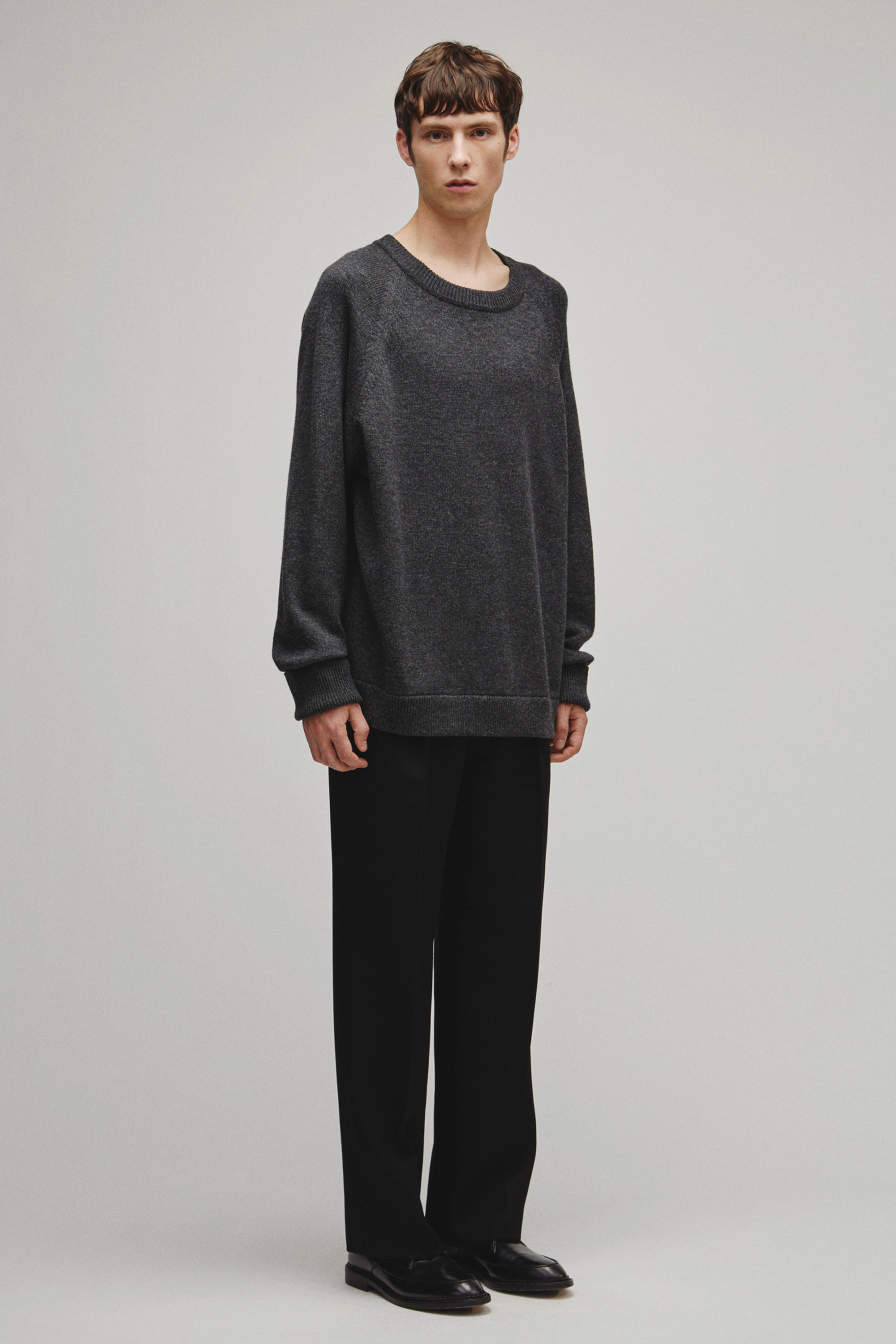 RERACS RAGLAN CREW NECK PULLOVER KNIT