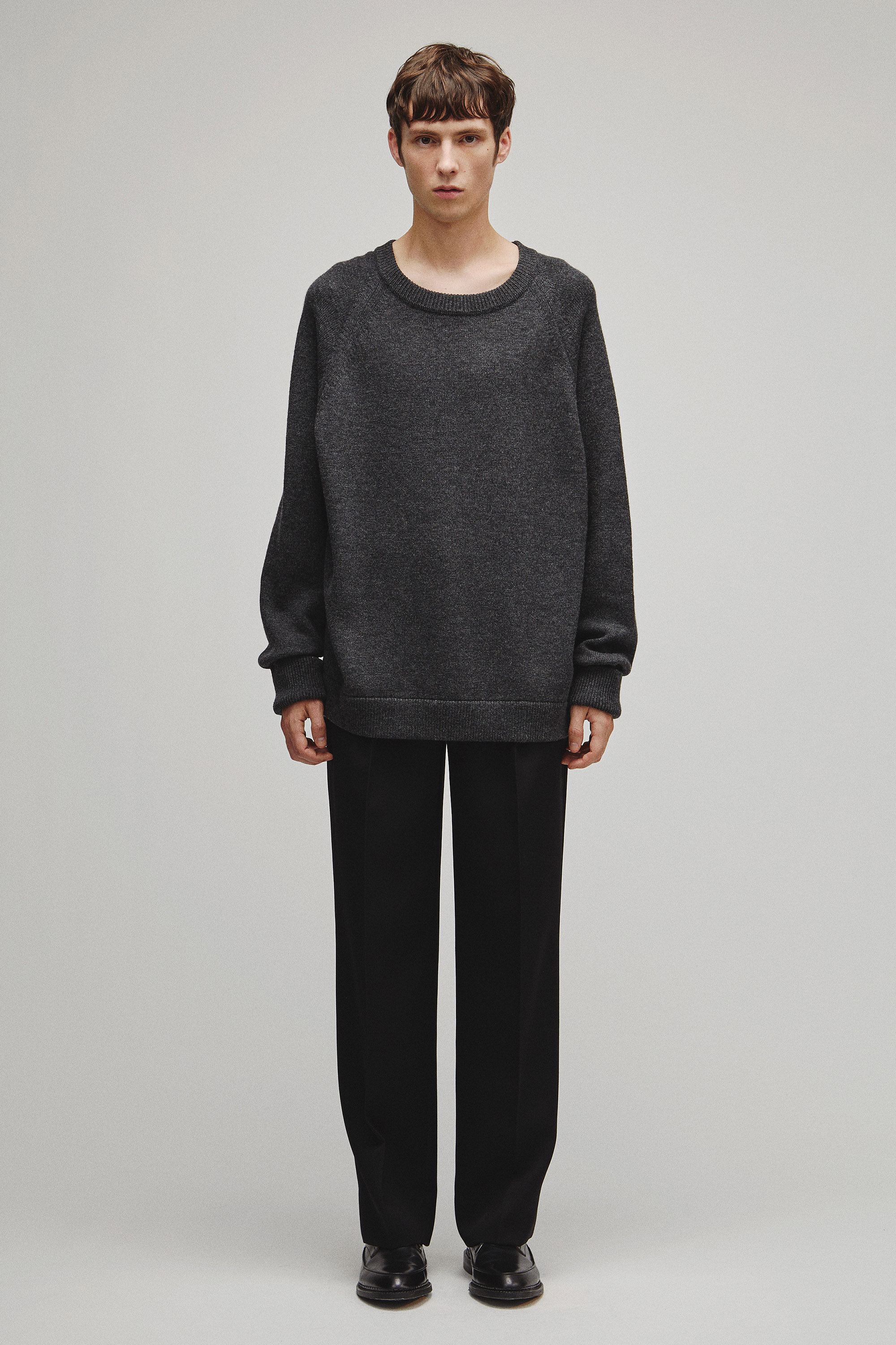 RERACS RAGLAN CREW NECK PULLOVER KNIT