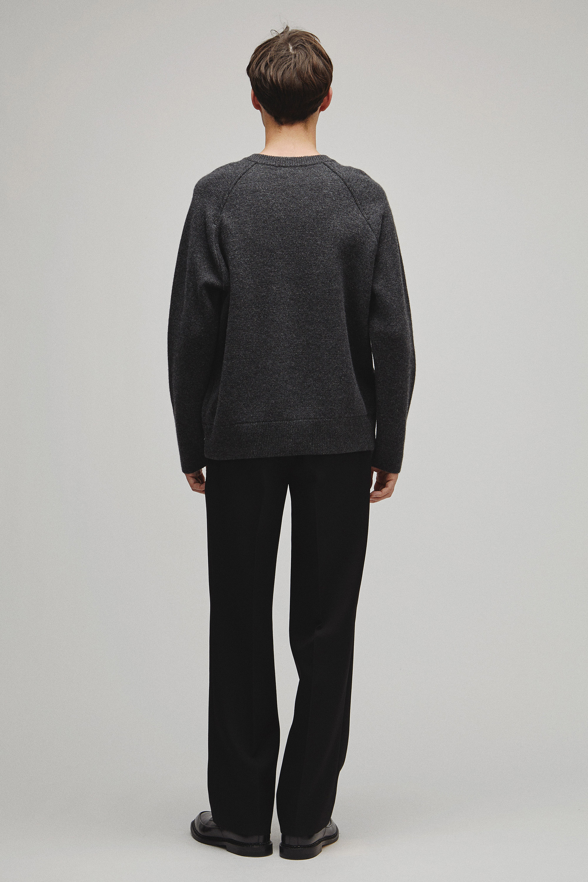 RERACS RAGLAN V NECK PULLOVER KNIT
