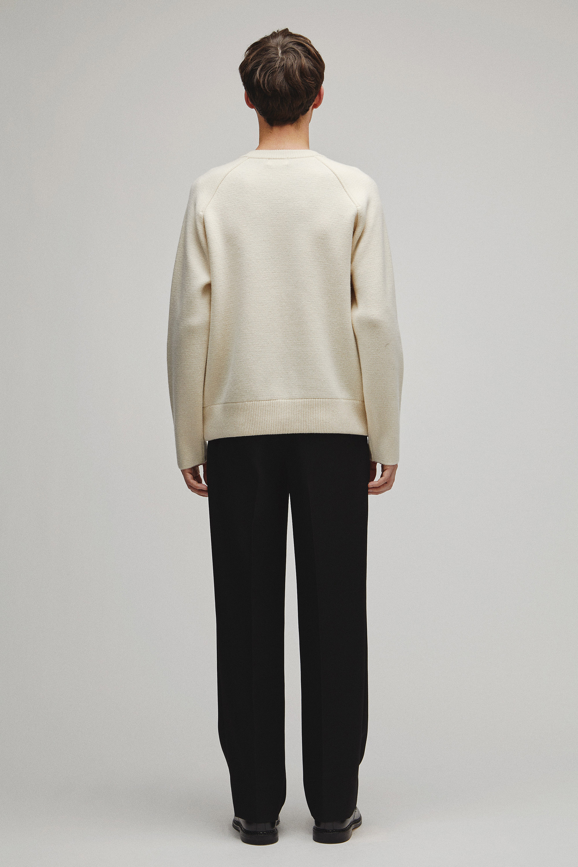 RERACS RAGLAN V NECK PULLOVER KNIT