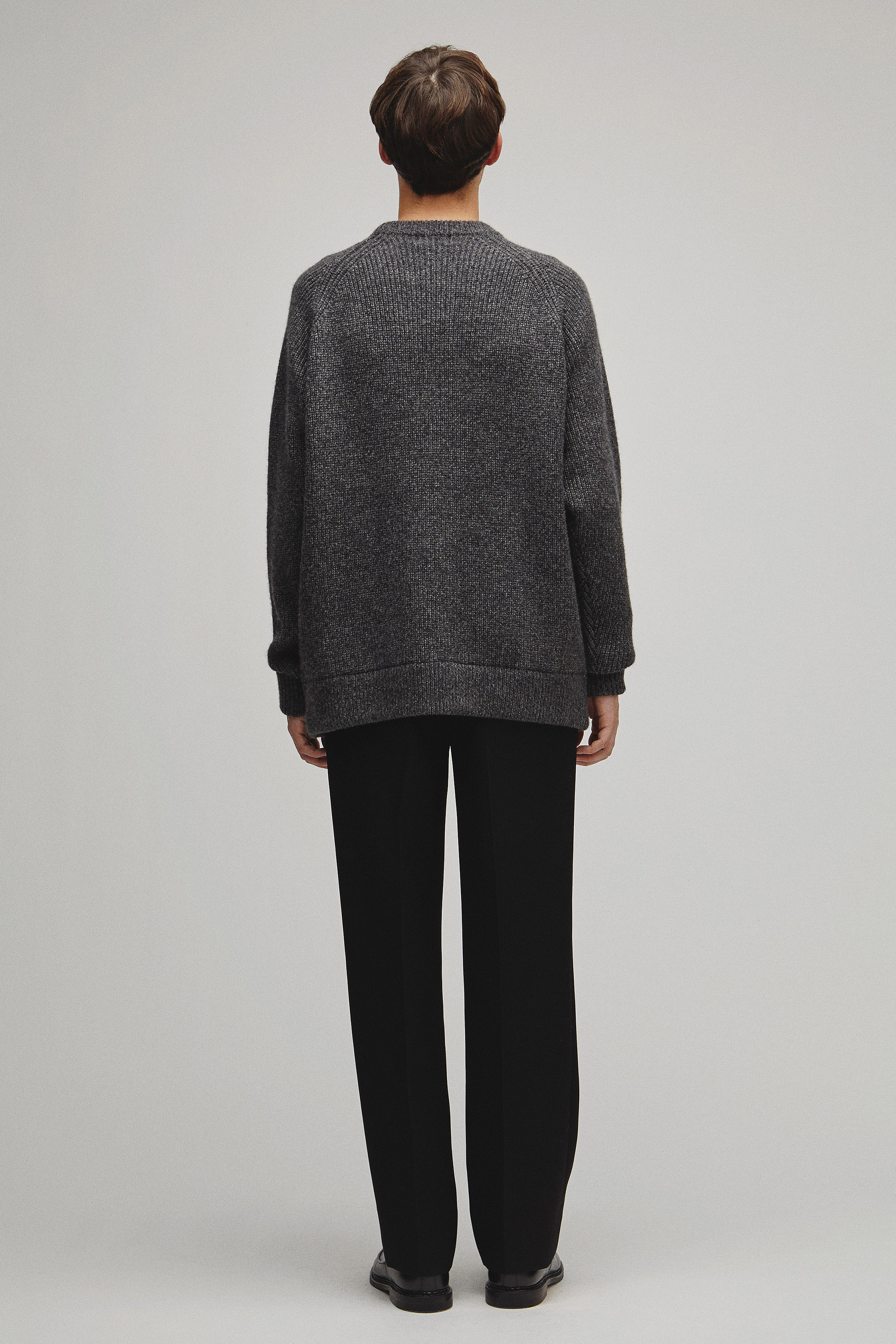 RERACS RAGLAN CREW NECK PULLOVER LOOSE KNIT
