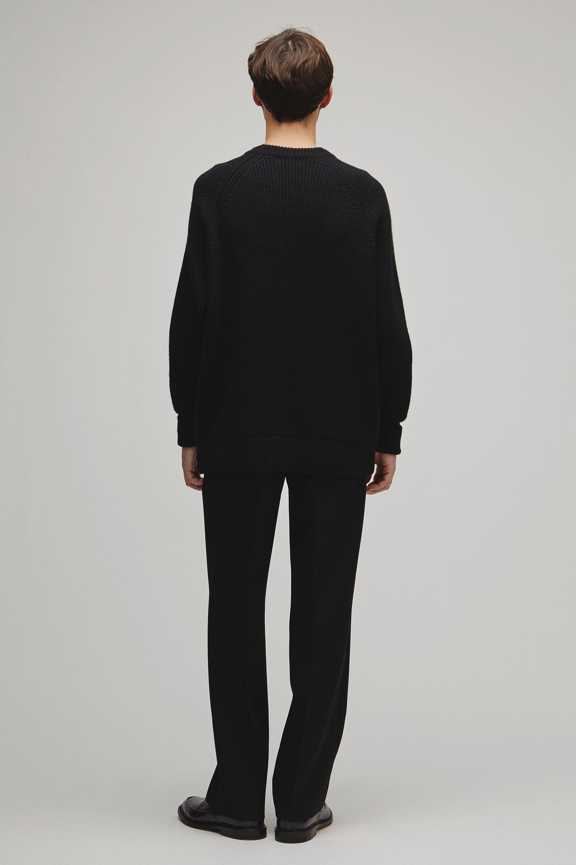 RERACS RAGLAN CREW NECK PULLOVER LOOSE KNIT