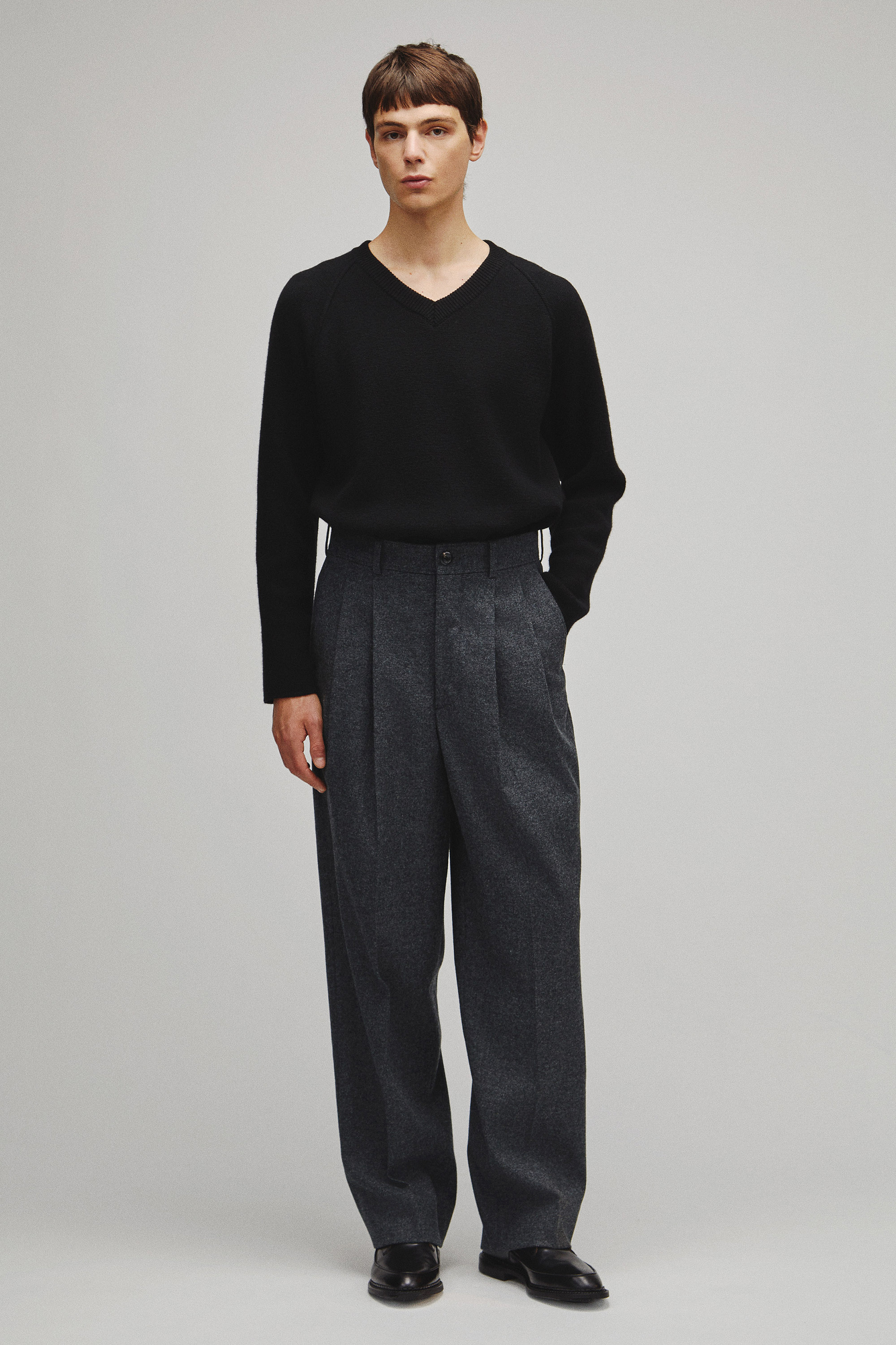 RERACS 2 TUCK WIDE SLACKS