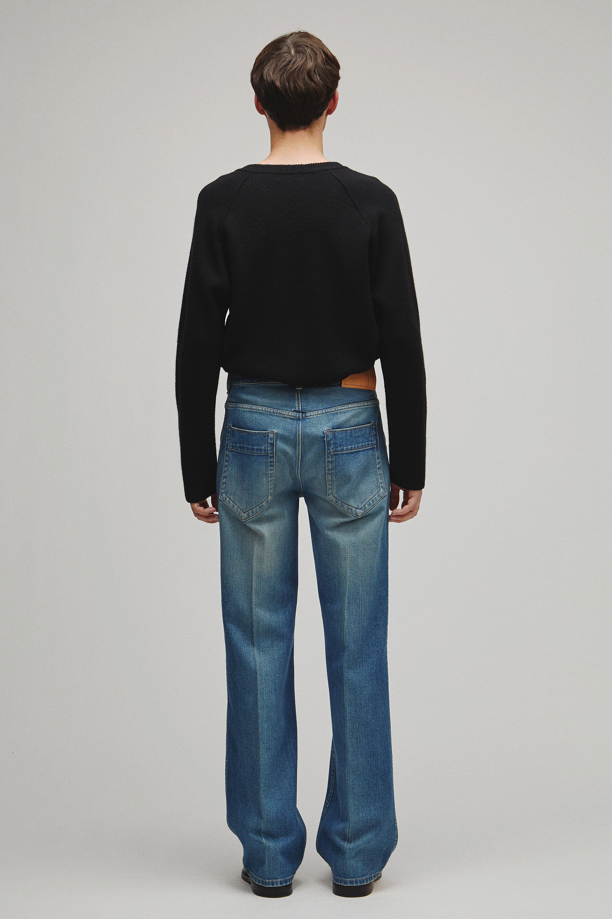RERACS STRAIGHT SLACKS DENIM PANTS