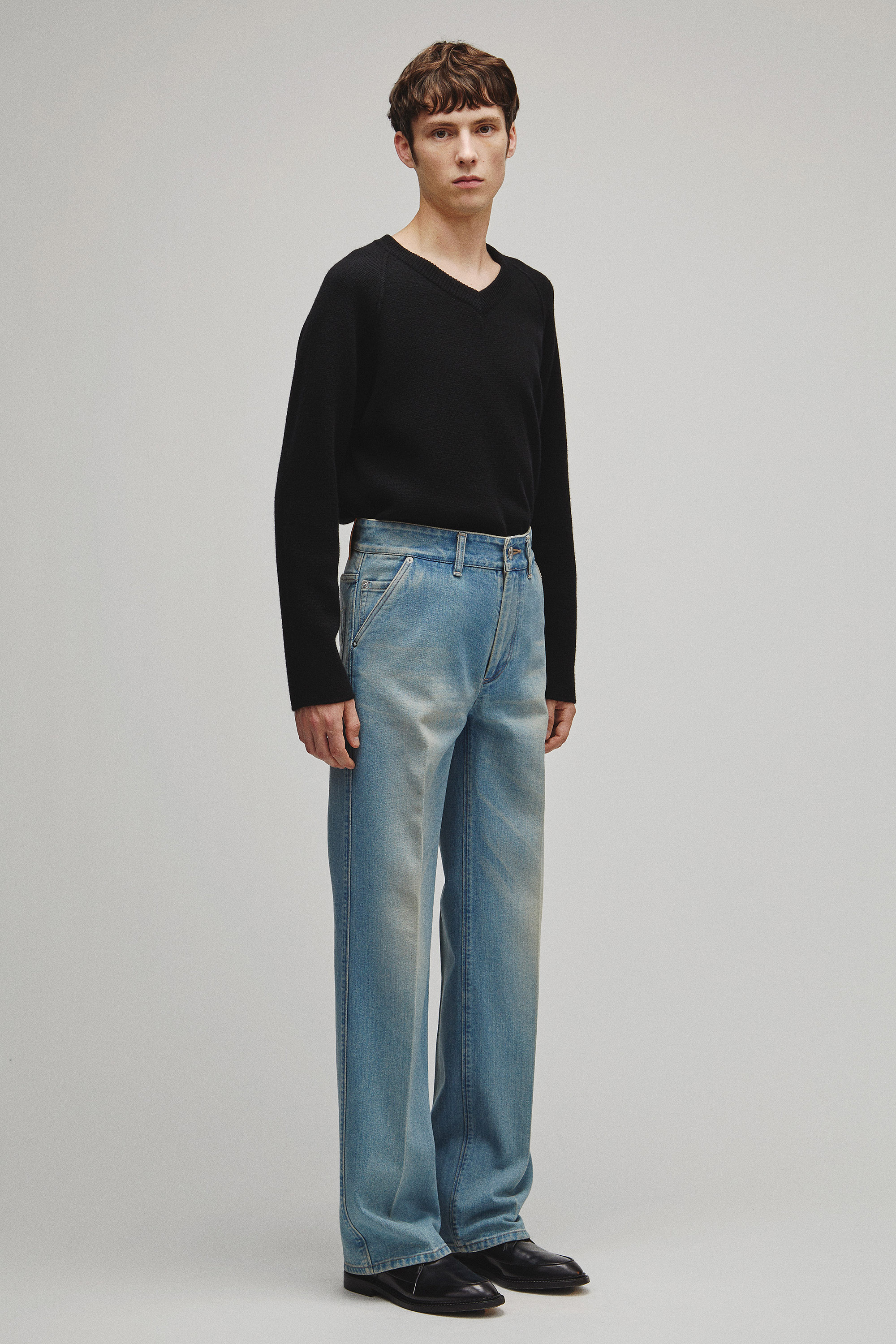 RERACS STRAIGHT SLACKS DENIM PANTS