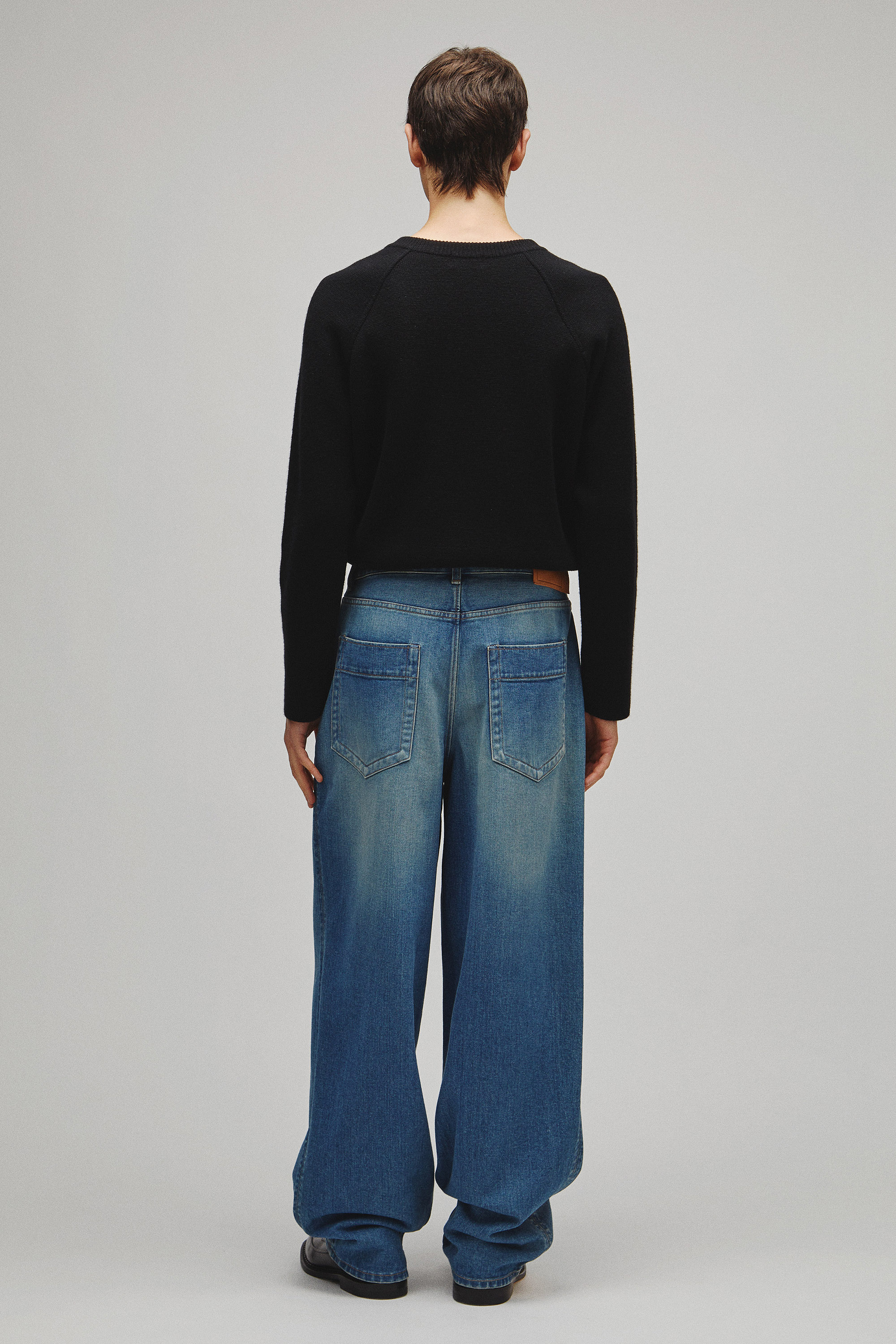 RERACS WIDE BARREL DENIM PANTS