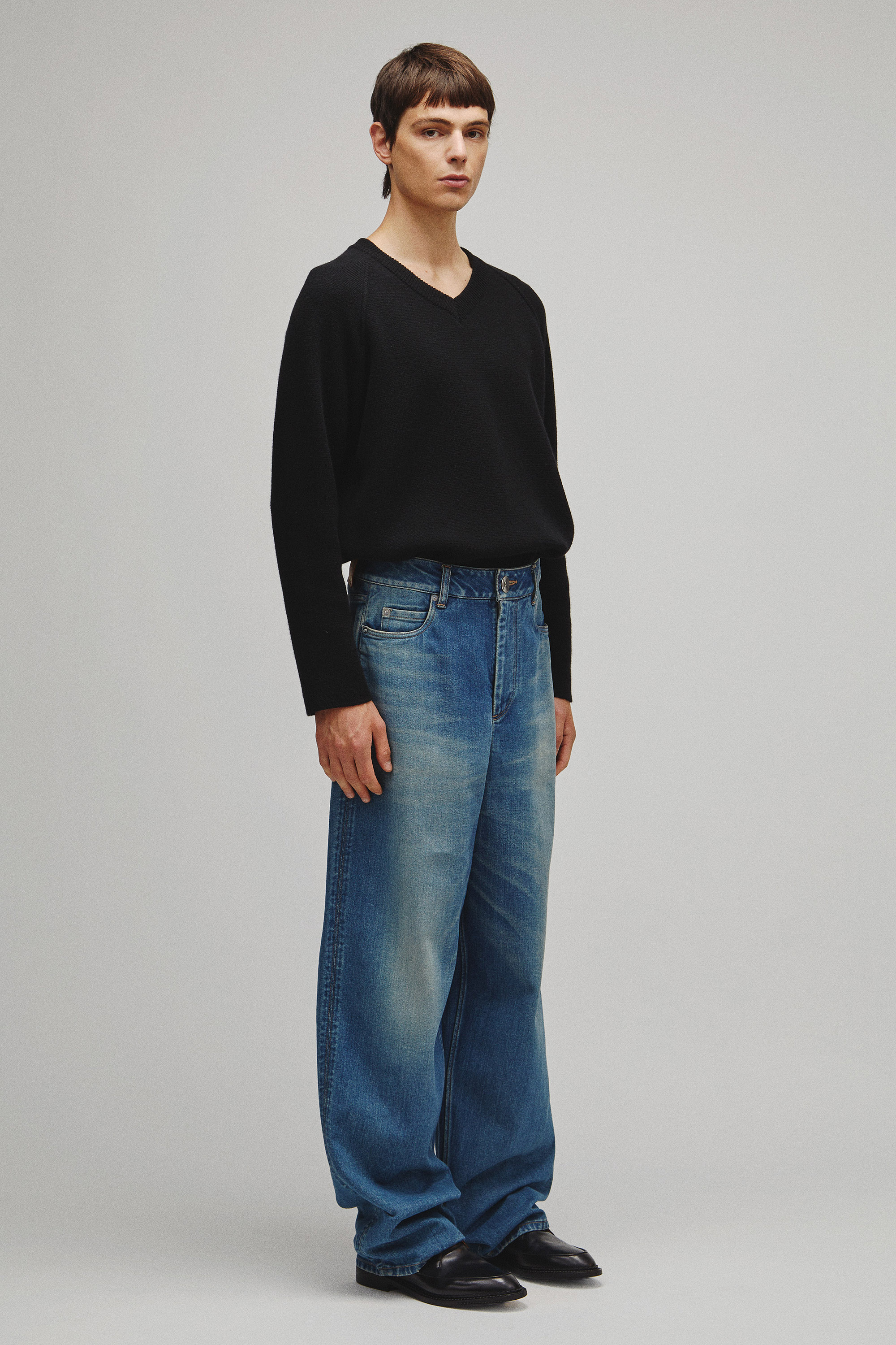 RERACS WIDE BARREL DENIM PANTS