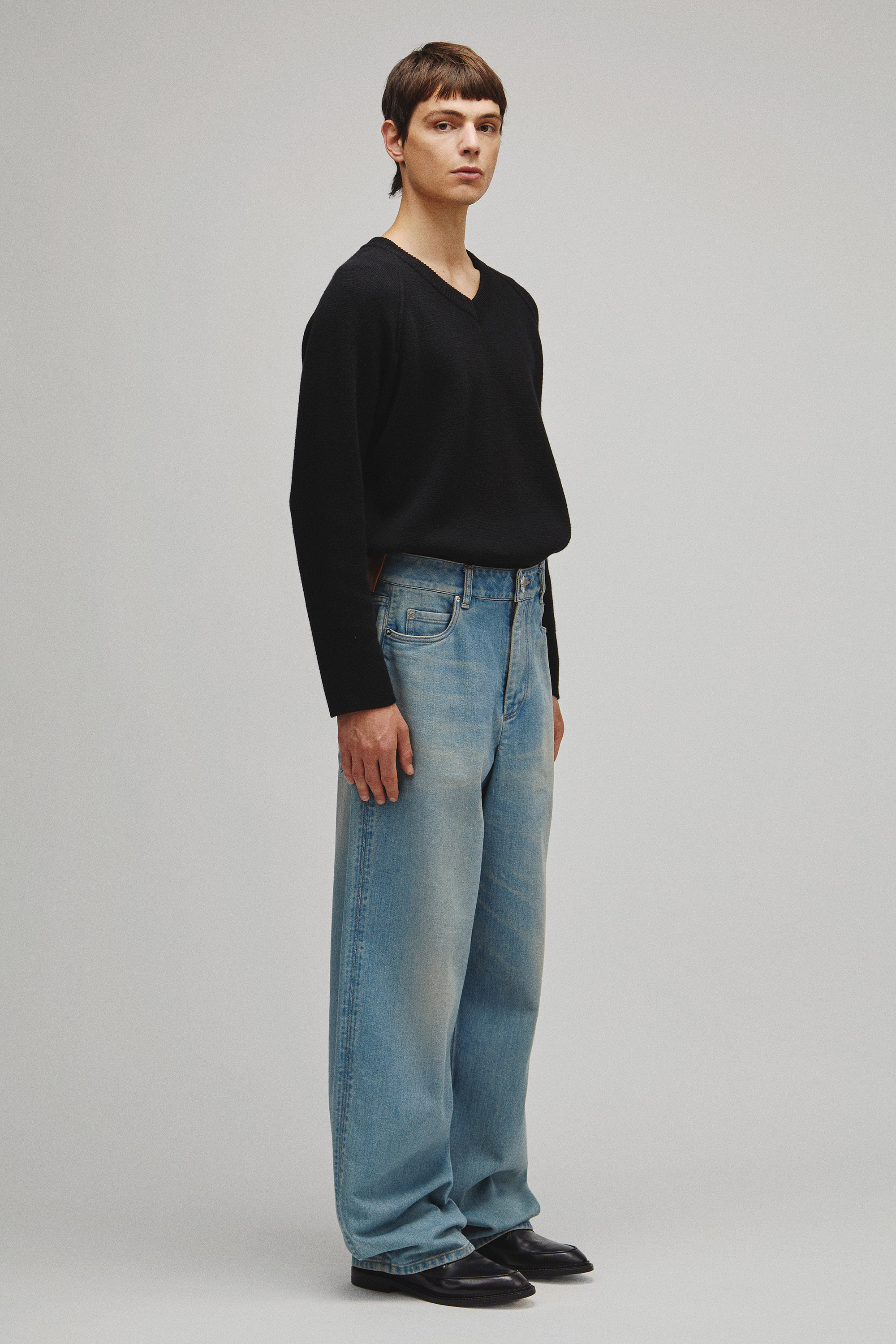 RERACS WIDE BARREL DENIM PANTS