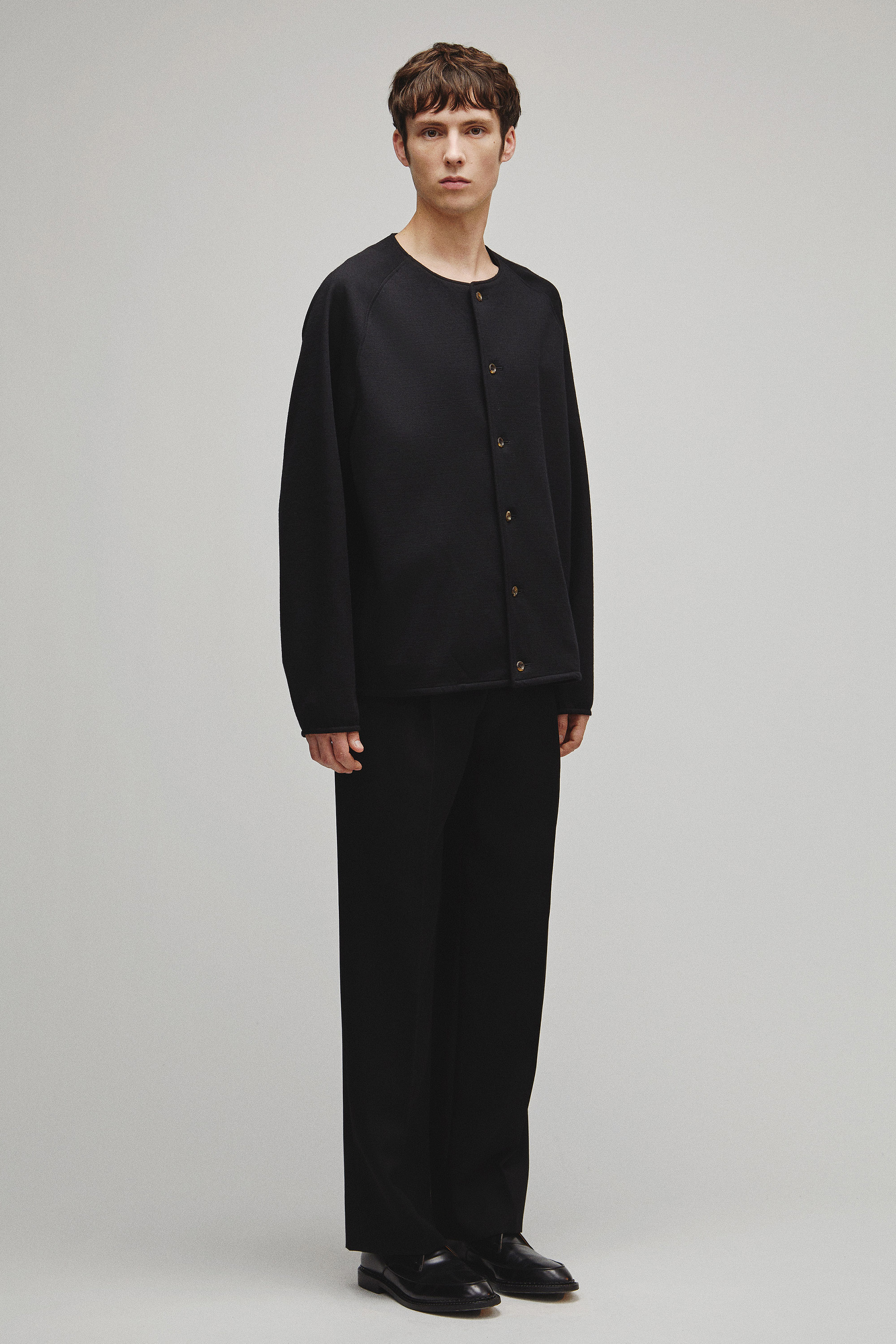 RERACS COLLARLESS CARDIGAN