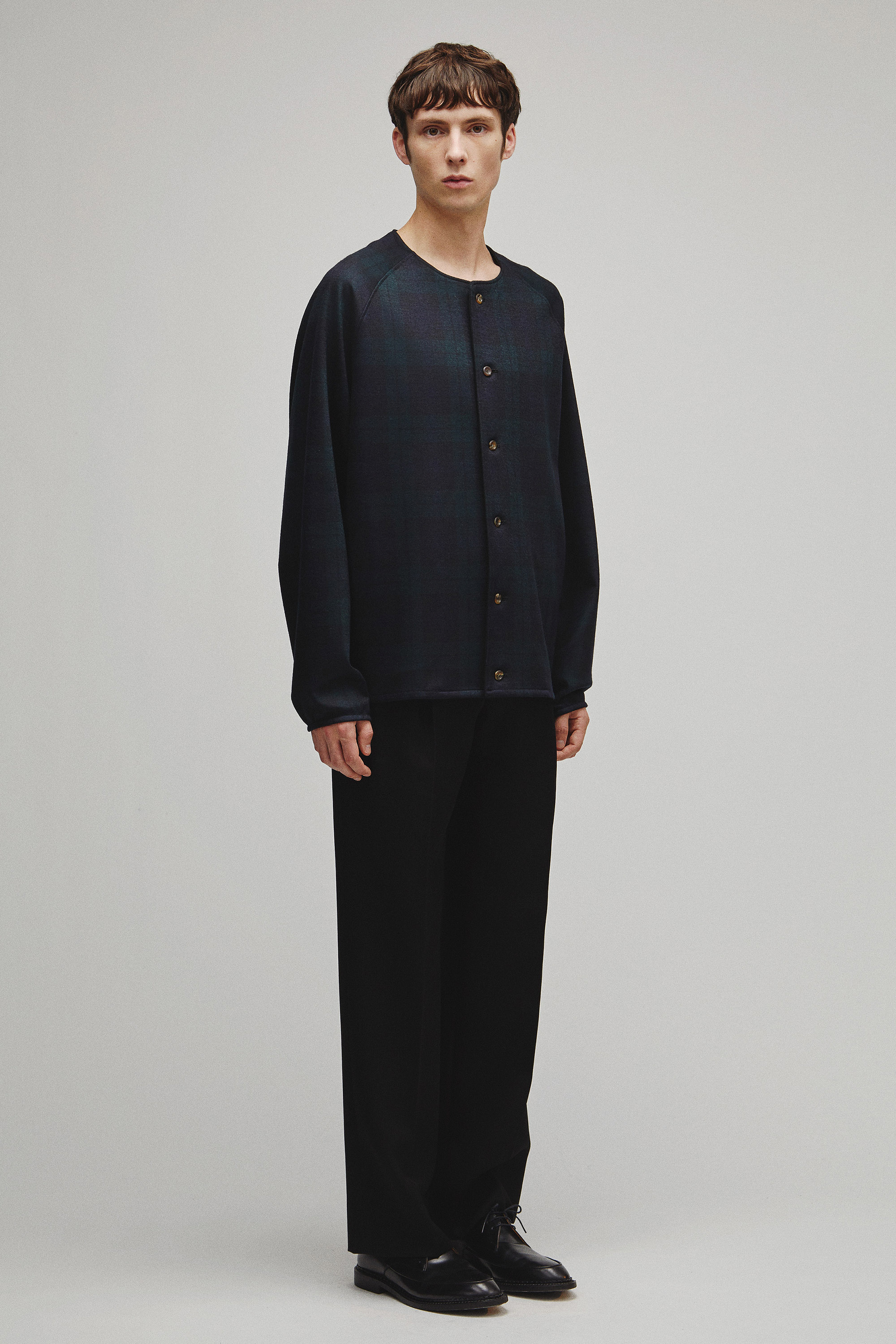 RERACS COLLARLESS CARDIGAN