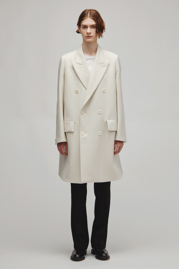 RERACS DOUBLE PEAKED A-LINE COAT