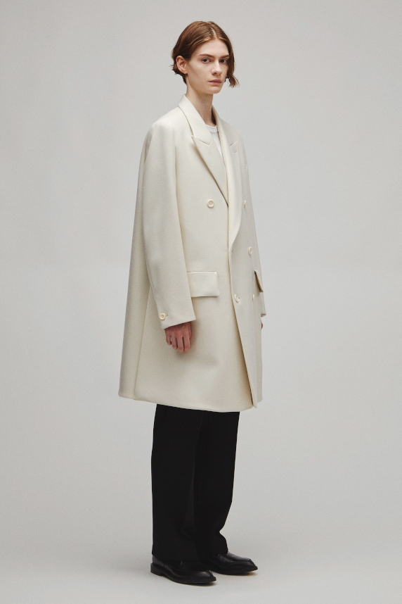 RERACS DOUBLE PEAKED A-LINE COAT