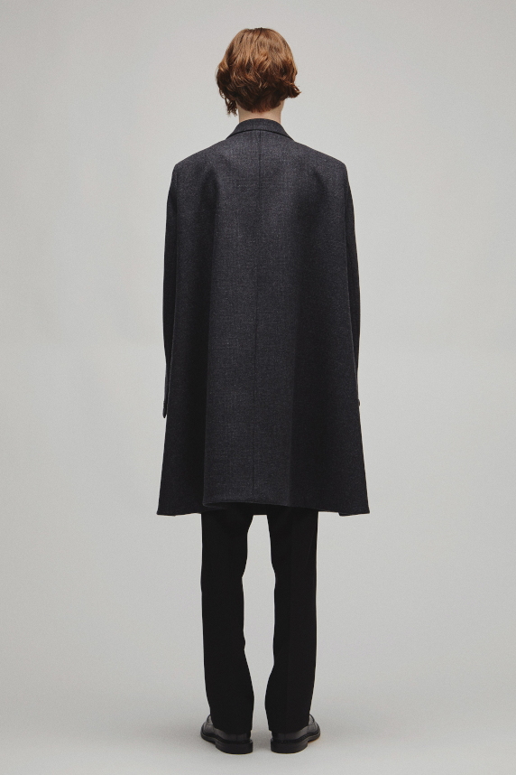 RERACS DOUBLE PEAKED A-LINE COAT