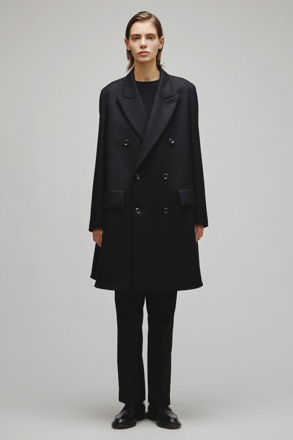 RERACS DOUBLE PEAKED A-LINE COAT