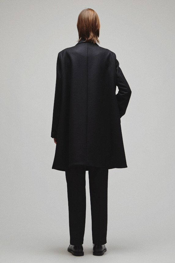 RERACS DOUBLE PEAKED A-LINE COAT