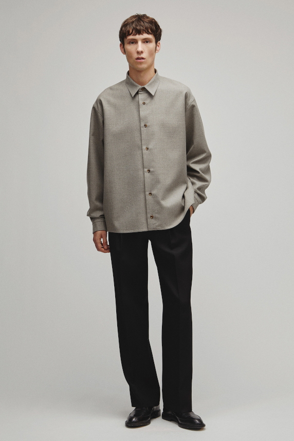 RERACS REGULAR COLLAR FLANNNEL SHIRT