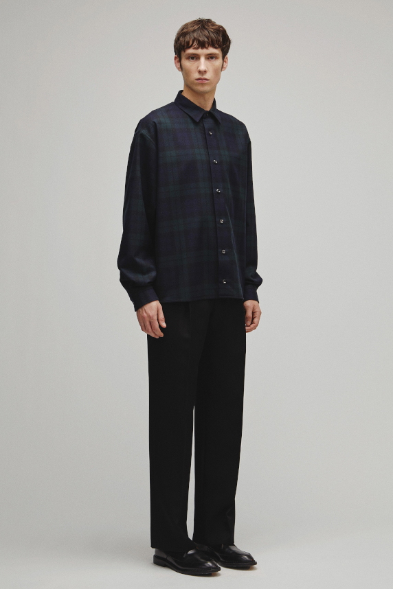 RERACS REGULAR COLLAR FLANNNEL SHIRT