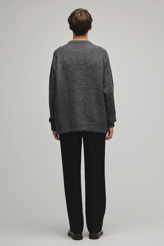 RERACS RAGLAN CREW NECK PULLOVER LOOSE KNIT