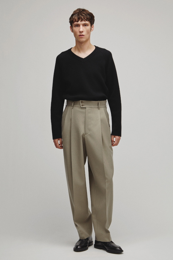 RERACS DEEP TUCK WIDE SLACKS