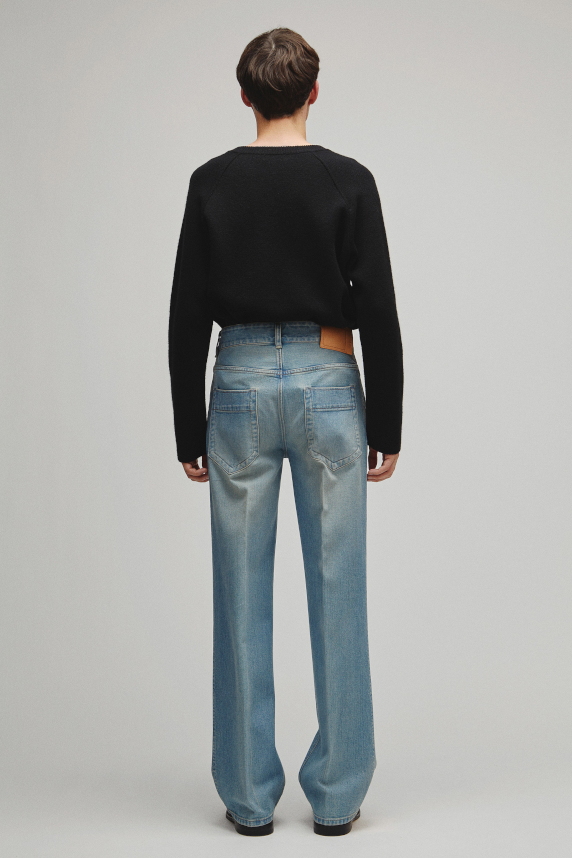 RERACS STRAIGHT SLACKS DENIM PANTS