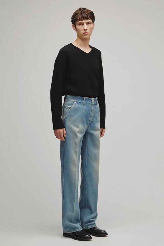 RERACS STRAIGHT SLACKS DENIM PANTS