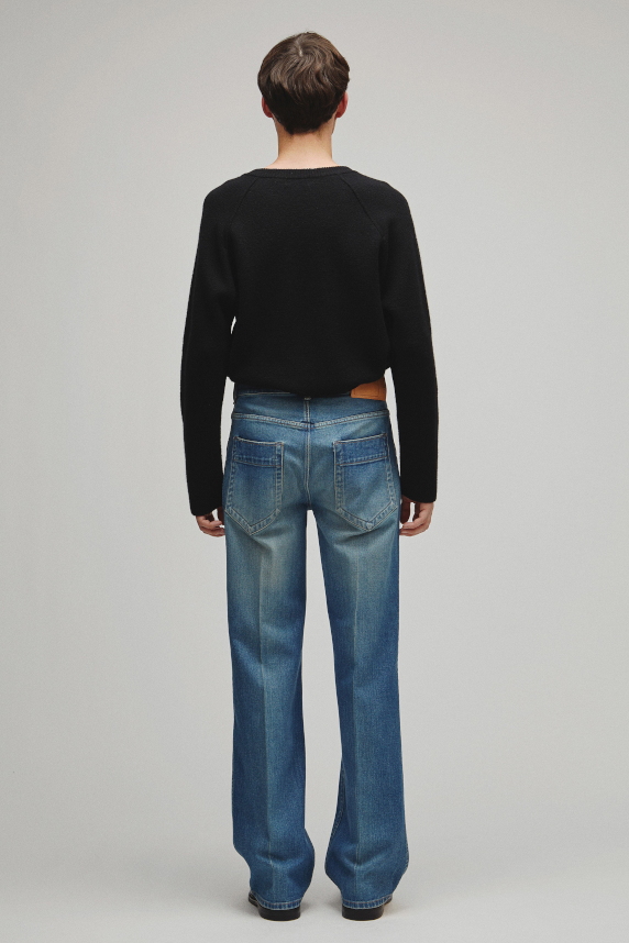 RERACS STRAIGHT SLACKS DENIM PANTS