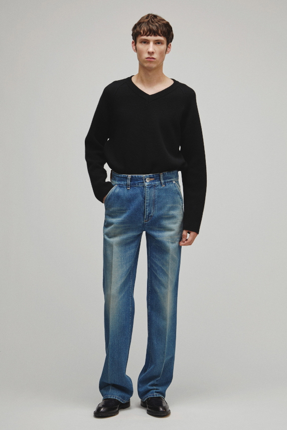 RERACS STRAIGHT SLACKS DENIM PANTS