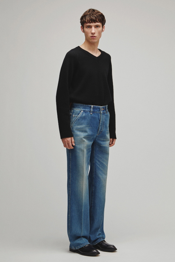 RERACS STRAIGHT SLACKS DENIM PANTS