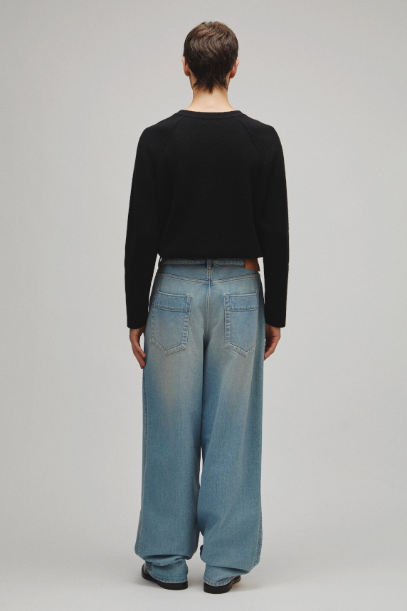 RERACS WIDE BARREL DENIM PANTS