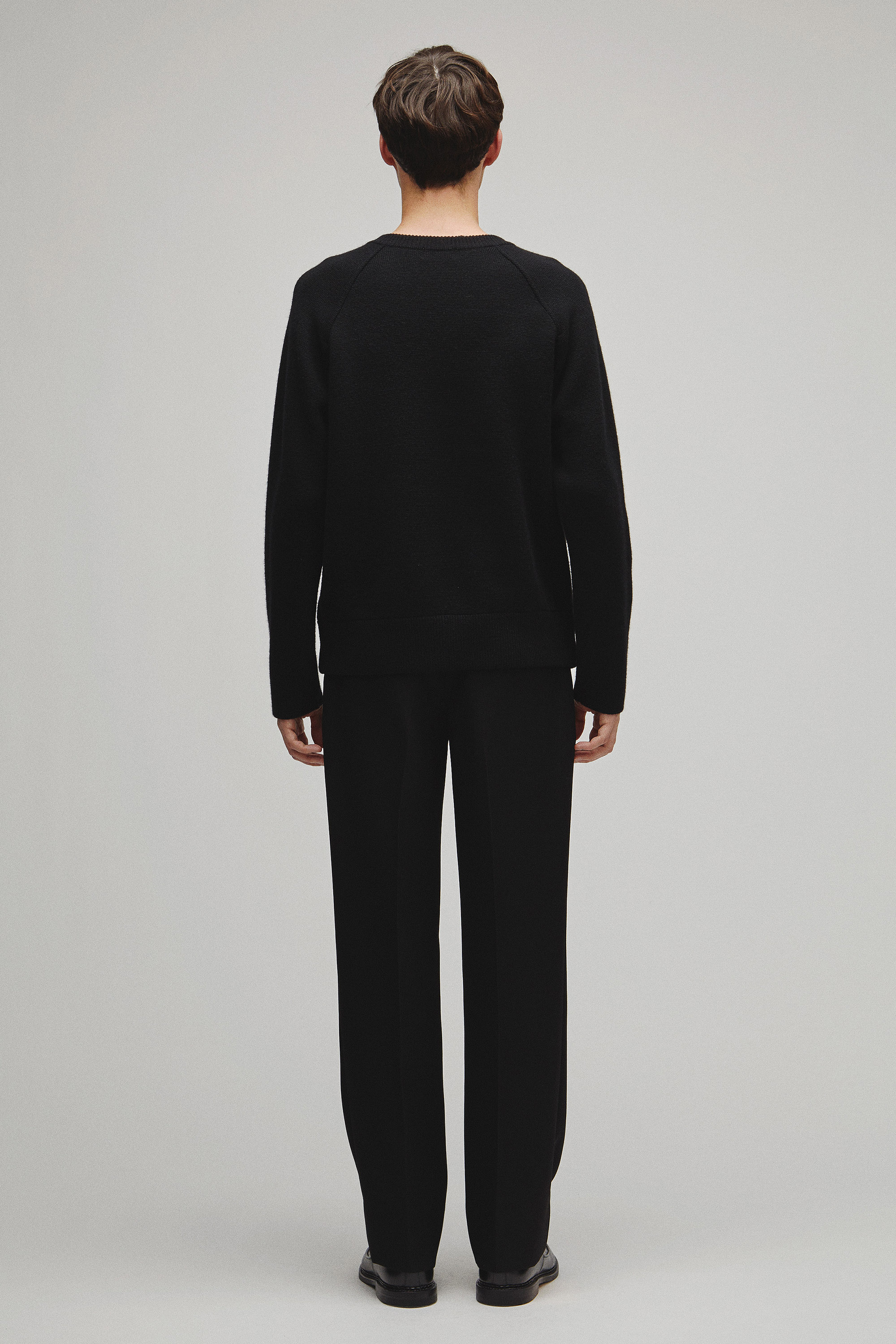RERACS RAGLAN V NECK PULLOVER KNIT