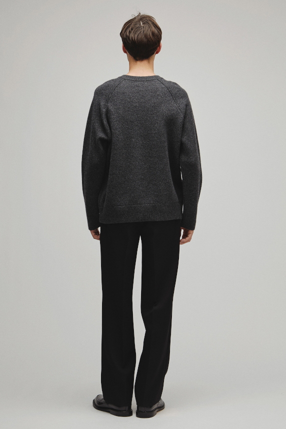 RERACS RAGLAN V NECK PULLOVER KNIT