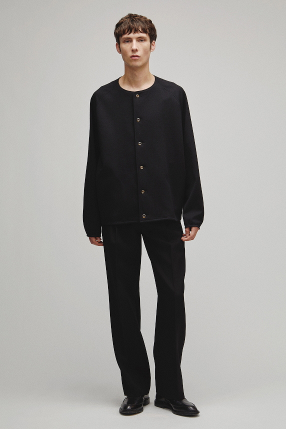 RERACS COLLARLESS CARDIGAN