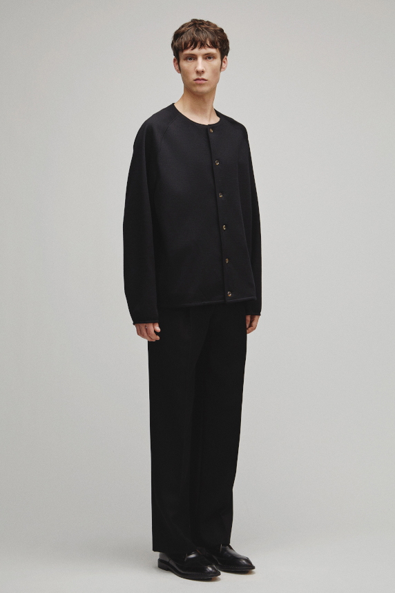 RERACS COLLARLESS CARDIGAN