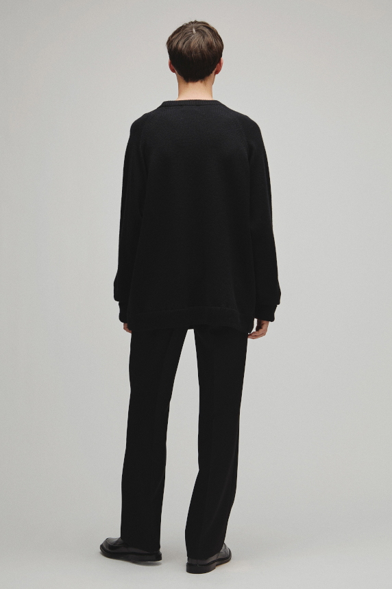 RERACS RAGLAN CREW NECK PULLOVER KNIT