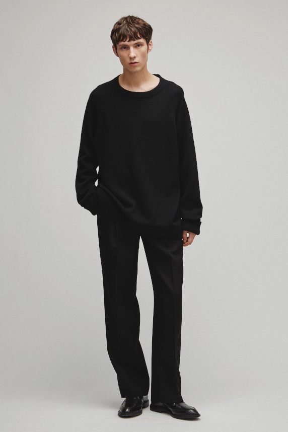 RERACS RAGLAN CREW NECK PULLOVER KNIT