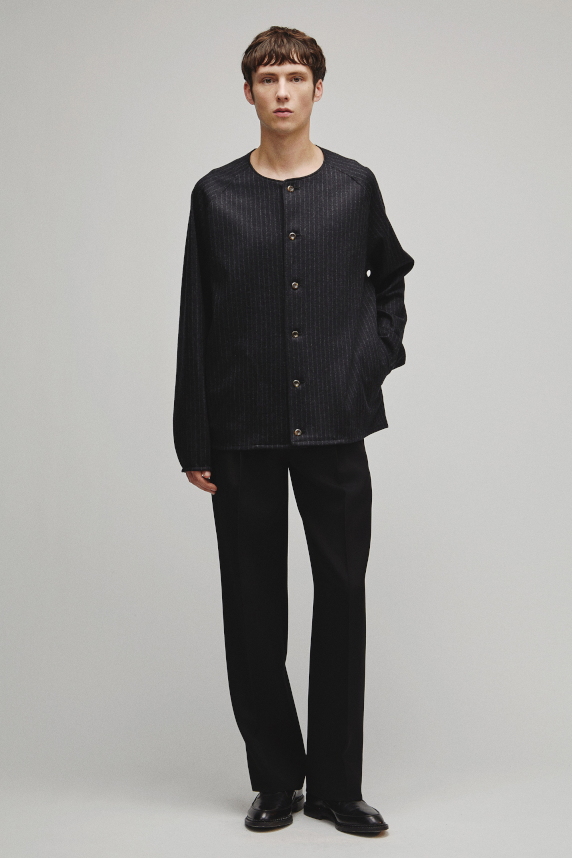 RERACS COLLARLESS CARDIGAN