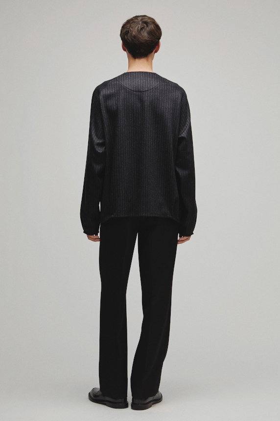 RERACS COLLARLESS CARDIGAN