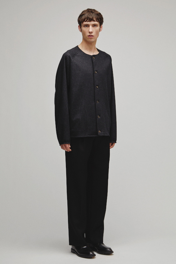 RERACS COLLARLESS CARDIGAN