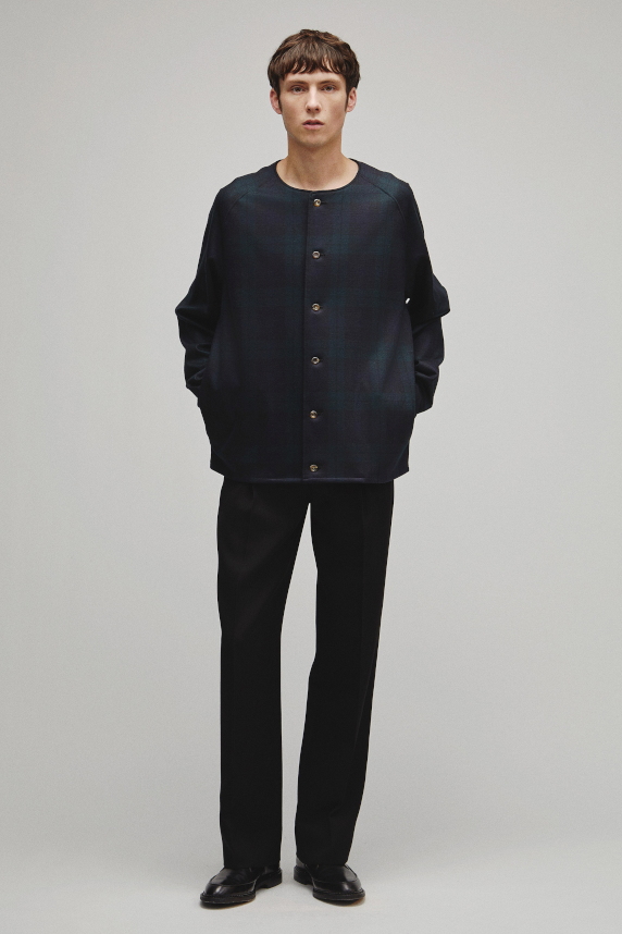 RERACS COLLARLESS CARDIGAN